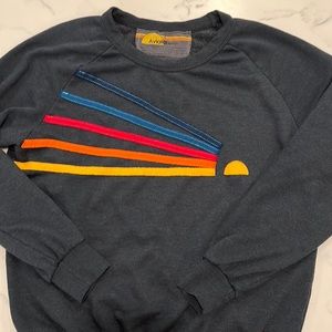 Aviator Nation Daydream Sweatershirt. Dark charcoal color, size L. Like